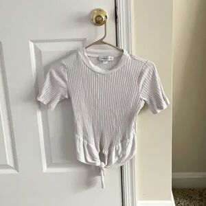 White short sleeve, BRAND: amour vert, shirt in size 5, flimsy.